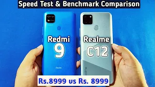 Redmi 9/9C vs Realme C12 Speed Test | Comparison | Antutu Bench Mark Scores