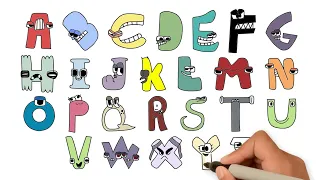 How To Draw Alphabet Lore A to Z Step By Step