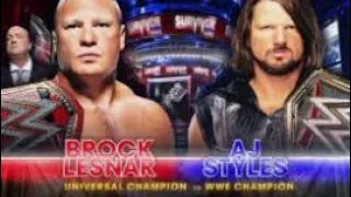 Brock Lesnar vs AJ Styles WWE survivor series 2017 Full match
