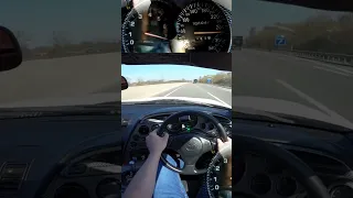 His 1239 HP Toyota Supra Turbo blasted past trucks at 174 mph #autobahn #highspeeddriving