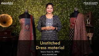 Unstitched Salwar Suits | Maatshi | 30 May 24
