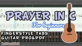 Prayer in C Fingerstyle beginner version Easy Fingerstyle Guitar Tutorial Tabs