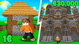 €1 VS €30,000 Minecraft Huizen!