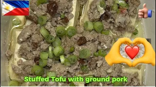 STUFFED TOFU WITH GROUND PORK - best way to cook this recipe is by Steaming. Happy Cooking/ ENJOY 4K