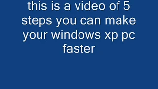 How to make windows xp faster