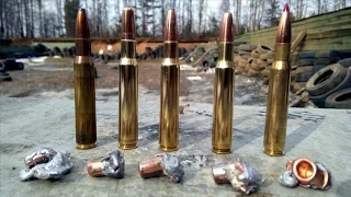 Тестовый отстрел нарезных патронов 30-06 (308) по мокрой бумаге - 30-06 penetration test