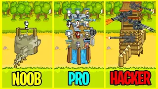 NOOB vs PRO vs HACKER - Grow Castle
