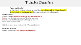 SC 900 — Trainable Classifiers