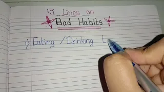 10 Points on Bad Habits in english ||Bad Habits kids need to stop //About Bad Habits and Bad Manners