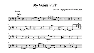 Marc Johnson Transcription - My foolish heart - Bill Evans trio - Highlights from turn out the stars