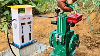 How to make mini petrol pump construction