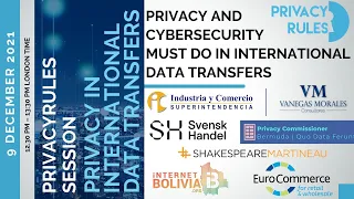 Privacy and Cybersecurity must do in international datatransfers