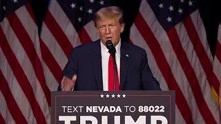 Donald Trump addresses Nevada voters after winning Republican caucuses