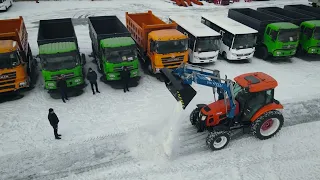 Погрузчик Универсал на трактор Jinma. Видео от завода "СемАЗ", Казахстан