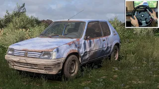 Rebuilding a Peugeot 205  - Forza Horizon 5 | Steering Wheel Gameplay