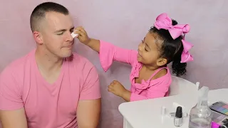 THE MOST HILARIOUS MAKEOVER FOR DADDY!!