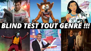 BLIND TEST TOUT GENRE / FILMS, SÉRIES, DISNEY, JEUX TV, JEUX VIDÉO, DESSINS ANIMÉS (50 extraits) #1