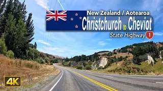 Driving from Christchurch to Cheviot in New Zealand 🇳🇿 via State Highway 1 on the South Island