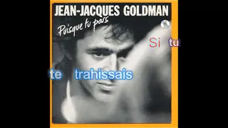 Jean-Jacques Goldman - Puisque tu pars [Karaoké AudioHD]