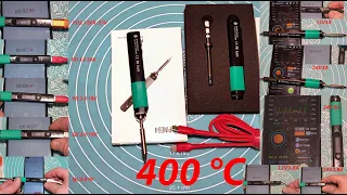Pinecil v2 / Pine64 power test PD3.1/PD3.0/QC/DC Barrel 24V_12V/400°C