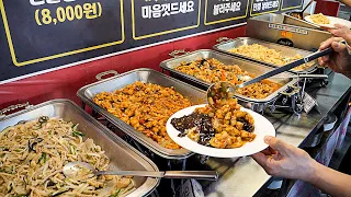 Chinese buffet, noodles, Korean street food compilation