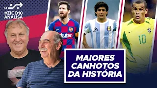 Quem são os melhores canhotos para ZICO e RIVELLINO? Messi, Maradona, Rivaldo,  Alex, Gerson, Salah