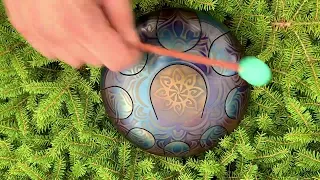 Steel tongue drum, magic drum, tank drum, глюкофон, Мандала Сонце, sun mandala