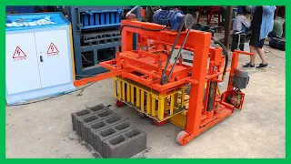 portable movable hydraulic cement concrete block making machine for hollow blocks #block  #machine