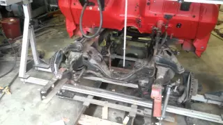 Camaro sub frame install in a 57 chevy truck