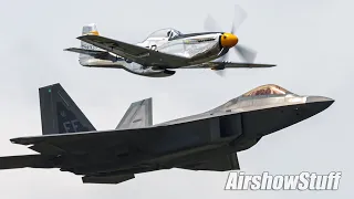 P-51 Mustang and F-22 Raptor Heritage Flight - Sun 'n Fun 2021