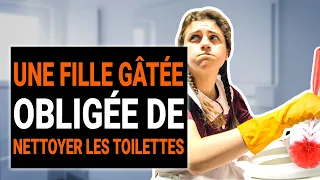 Une fille gâtée est forcée de nettoyer les toilettes | @DramatizeMeFrance