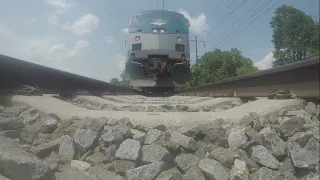 AMTRAK Train Runs Over Camera at 100+ MPH