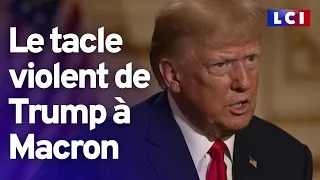 Donald Trump tacle sans retenue Emmanuel Macron dans sa première interview depuis son inculpation