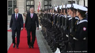 Ceremonia oficjalnego powitania w Polsce Prezydenta Turcji Recepa Tayyipa Erdoğana