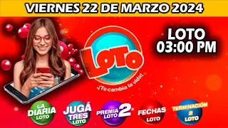 DIARIA 03 PM SORTEO LOTO NICARAGUA | hoy VIERNES 22 de marzo de 2024 | LOTO DIARIA LOTO FECHAS