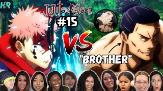 [Girls React] YUJI VS TODO!!😱🔥 Jujutsu Kaisen Episode 15 Reaction Mashup | 呪術廻戦 海外の反応