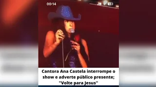 Cantora Ana Castela interrompe show e adverte o publico pra voltar pra Jesus