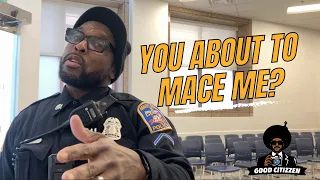 "YOU ABOUT TO MACE ME?" BALTIMORE COP GETS SHUT DOWN // BALTIMORE, MD 1ST AMENDMENT