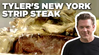 Tyler Florence's New York Strip Steak with Brandied Mushrooms | Tyler's Ultimate | Food Network