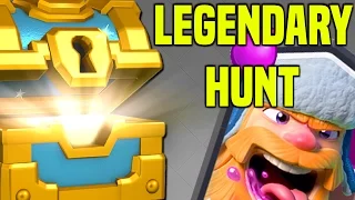 Clash Royale | Legendary Hunt Chest Opening with 4 Gold and 1 Crown | Miner?