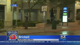 Quiet Brickell Area Beginning To See Rain As Irma Approaches