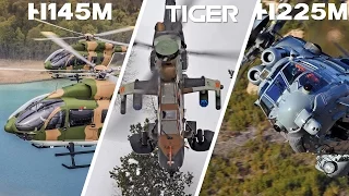 H145M, Tiger & H225M Caracal in action