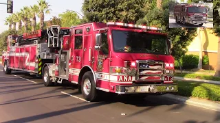 Anaheim Fire and Rescue NEW Truck 3 Engine 3 and Ambulance 3 (Reserve) Responding