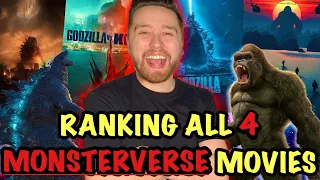 All 4 MONSTERVERSE Movies Ranked (w/ Godzilla vs Kong Review)