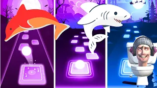 Tiles Hop Edm Rush Game [ Baby Shark vs  Skibidi Toilet ] Who Will win?