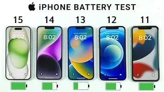 iPhone 15 против 14 против 13 против 12 против 11 тест аккумулятора | Тест батареи iOS 17