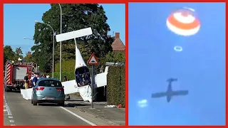 Belgium: Pilot deploys parachute to slow the descent of his light aircraft as it crashes