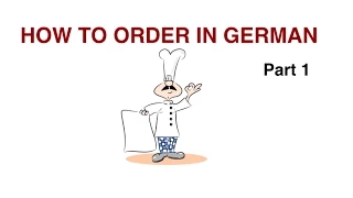 How to order in a German restaurant? PART 1