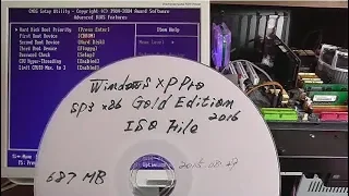 Installation of the Windows XP Pro sp3 Gold Edition 2016