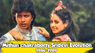 Mithun chakraborty Sridevi evolution 1984 - 1989 #Mithun90shits #Sridevisongs